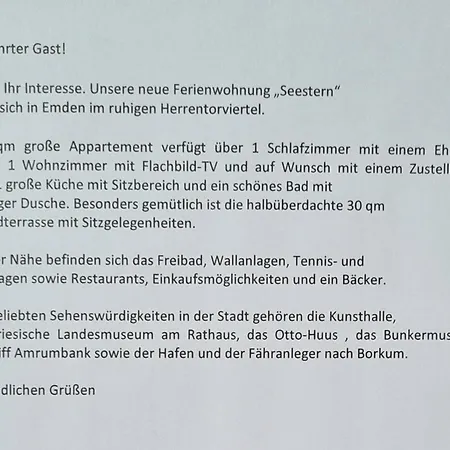 Apartment Seestern *